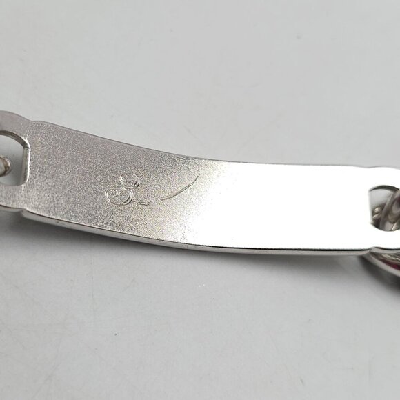 Stainless Steel Engraved Joyce ID Bracelet With Curb Chain 8.5 in - Picture 5 of 6